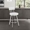 Armen Living Jinab Swivel Bar Stool in Brushed Stainless Steel with White Faux Leather 840254335318 - alternate 10